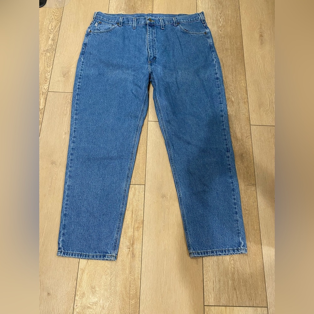 Carhartt B18 STW Mens 46x32 (44x31) Traditional Fit Straight Leg Denim Jeans Ctn
